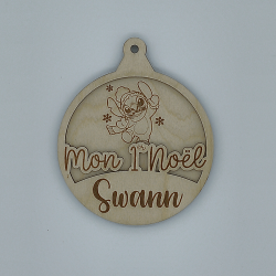 Boule de Noël personnalisée en bois - Mon premier Noël