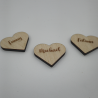 Marque-place Coeur en bois