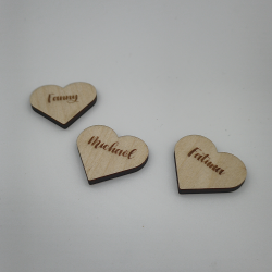Marque-place Coeur en bois