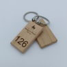 Porte-clé en bois personnalisé - Modèle rectangle
