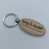 Porte-clé en bois personnalisé - Modèle ovale