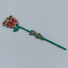 Rose personnalisée avec prénom en bois - Modèle peint