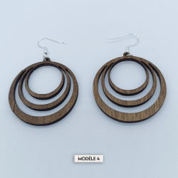 Boucles d'oreille en bois - Collection 1