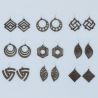 Boucles d'oreille en bois - Collection 1