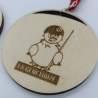 Médaille en bois personnalisée - deux couches