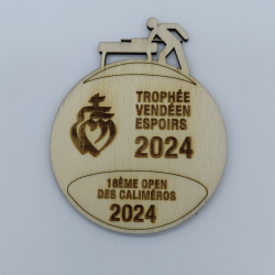 Médaille en bois personnalisée - une couche